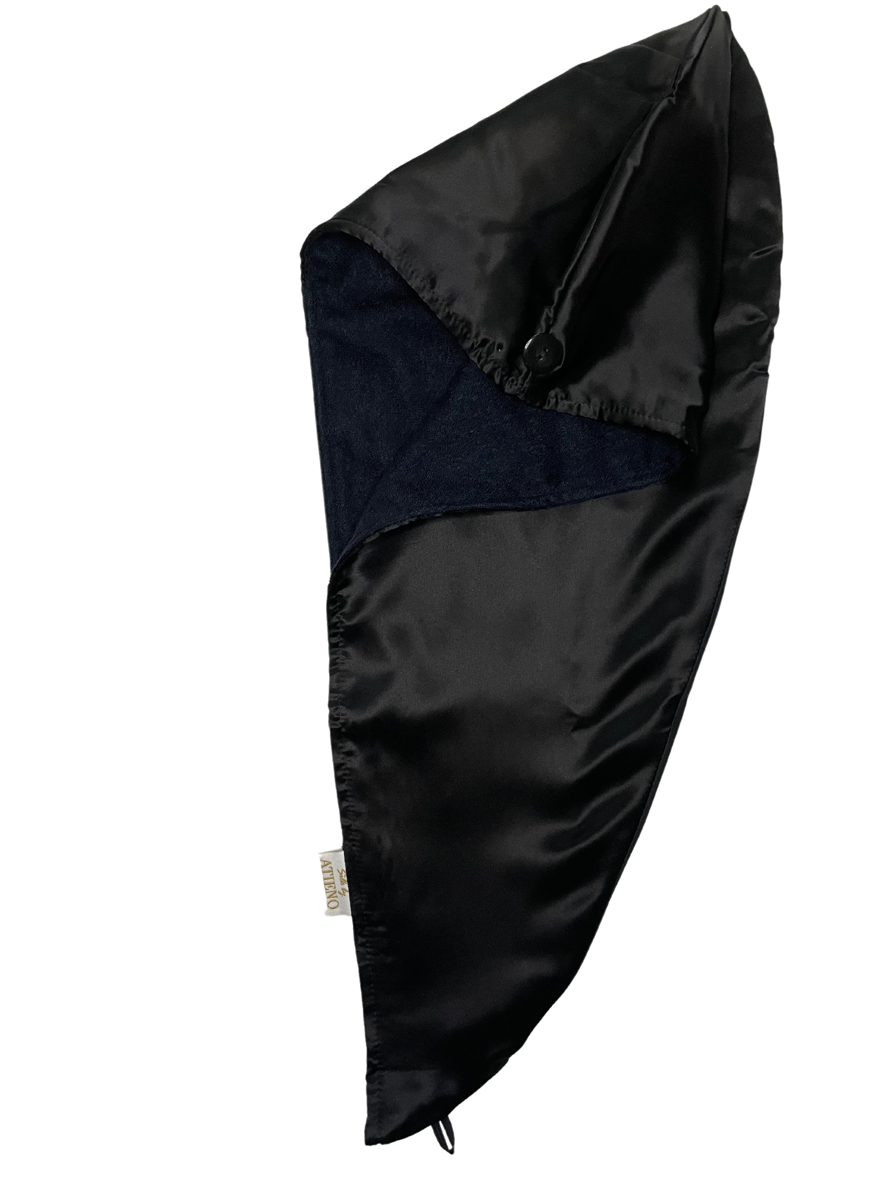 Seiden-Bambus Haarturban - Schwarz