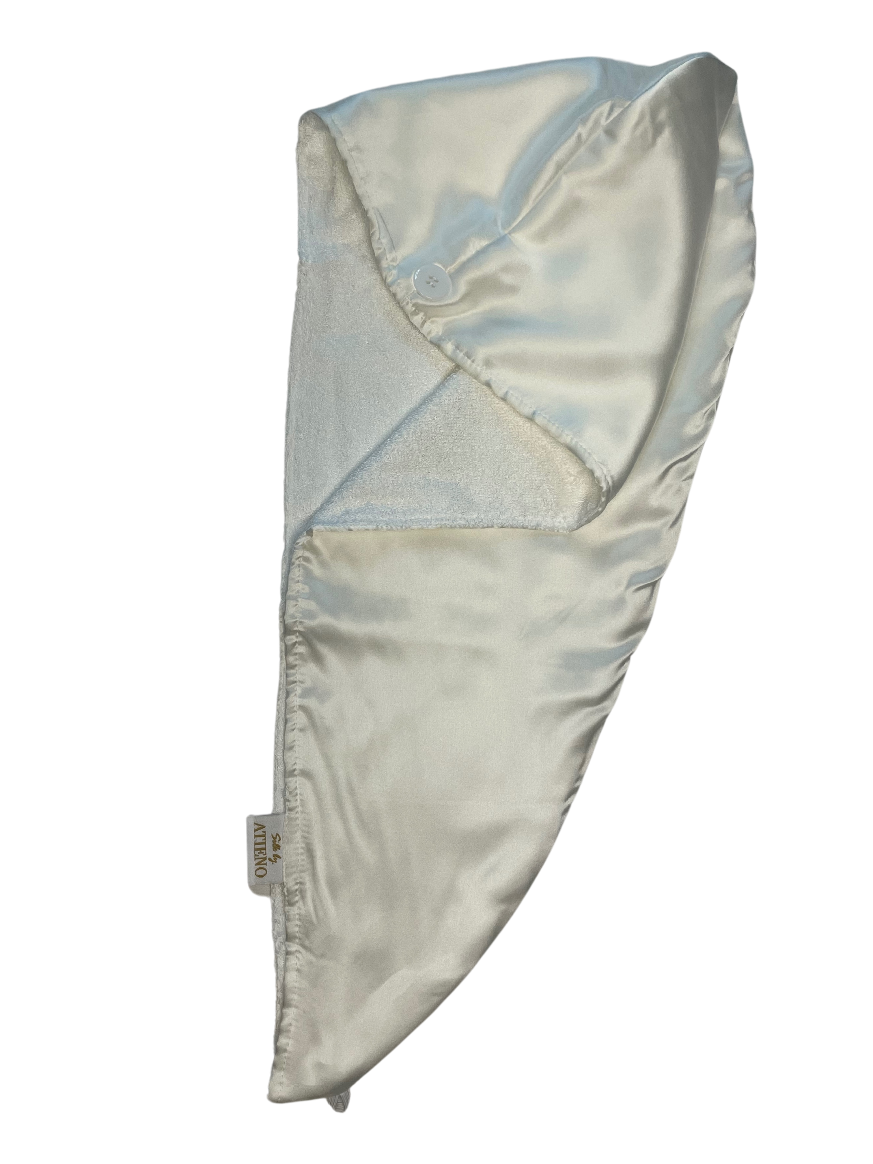 Seiden-Bambus Haarturban - Weiss