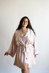 Silk Robe - Rose