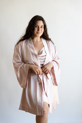 Silk Robe - Rose