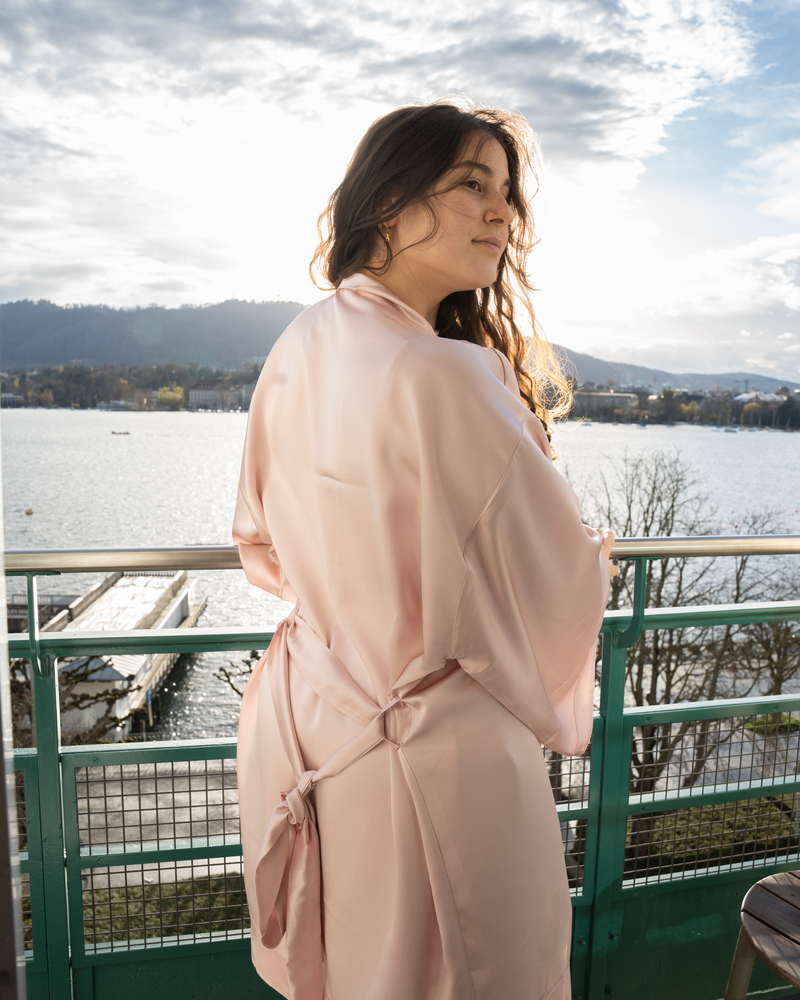 Silk Robe - Rose