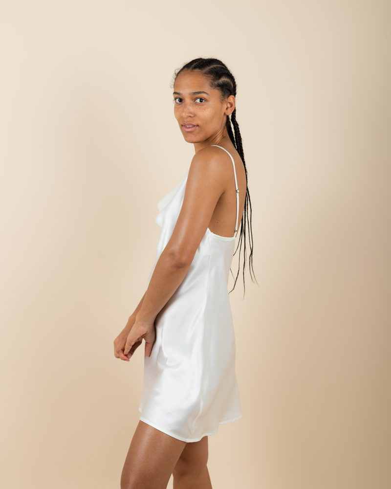 Silk Night Dress - White